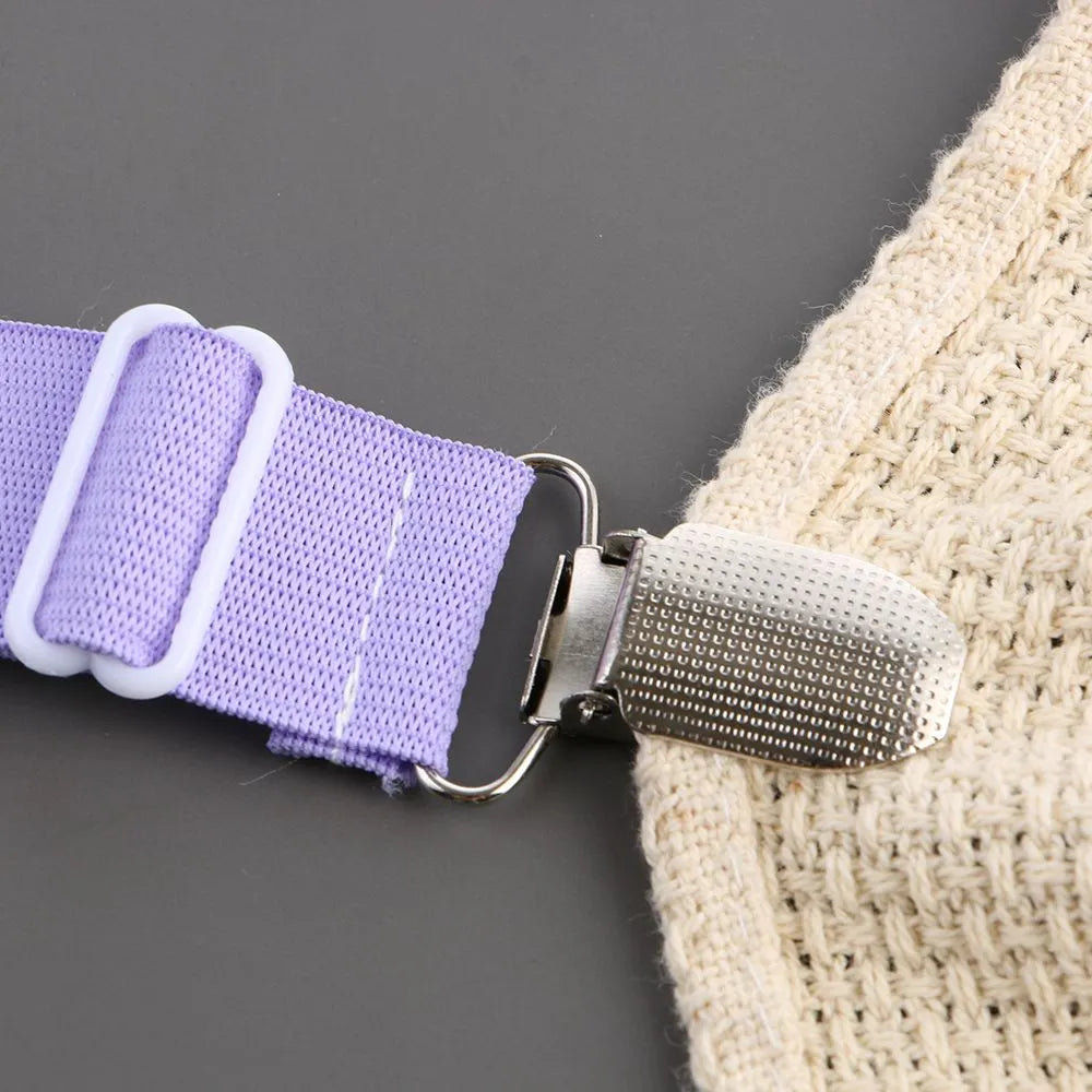 Bedding Holder Suspenders Grippers Non-slip Straps Fastener Mattress Clip Bed Sheets Buckle Elastic Belt