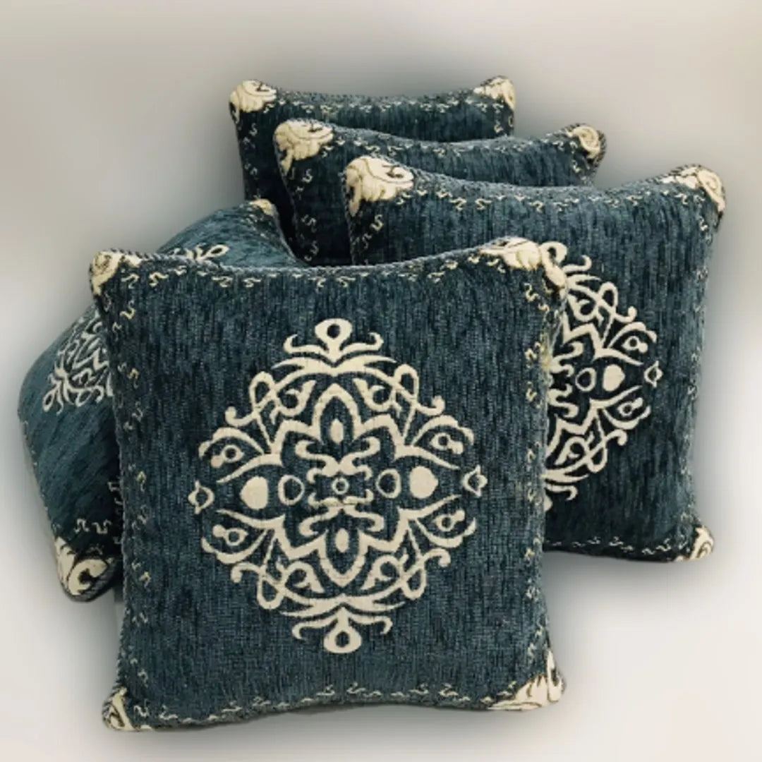 5-Piece Velvet Jacquard Cushion Cover Set