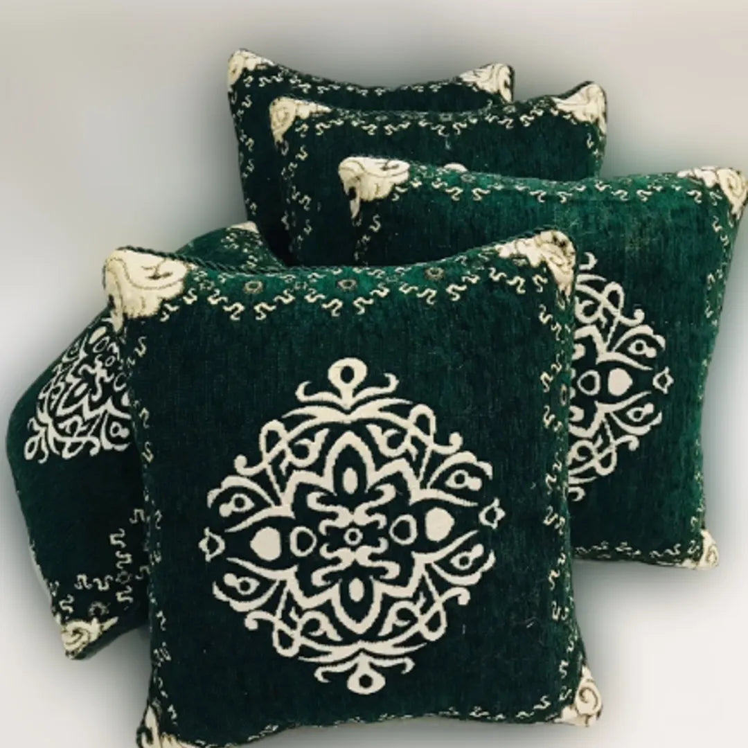 5-Piece Velvet Jacquard Cushion Cover Set