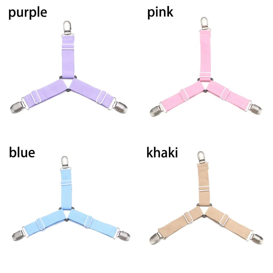 Bedding Holder Suspenders Grippers Non-slip Straps Fastener Mattress Clip Bed Sheets Buckle Elastic Belt