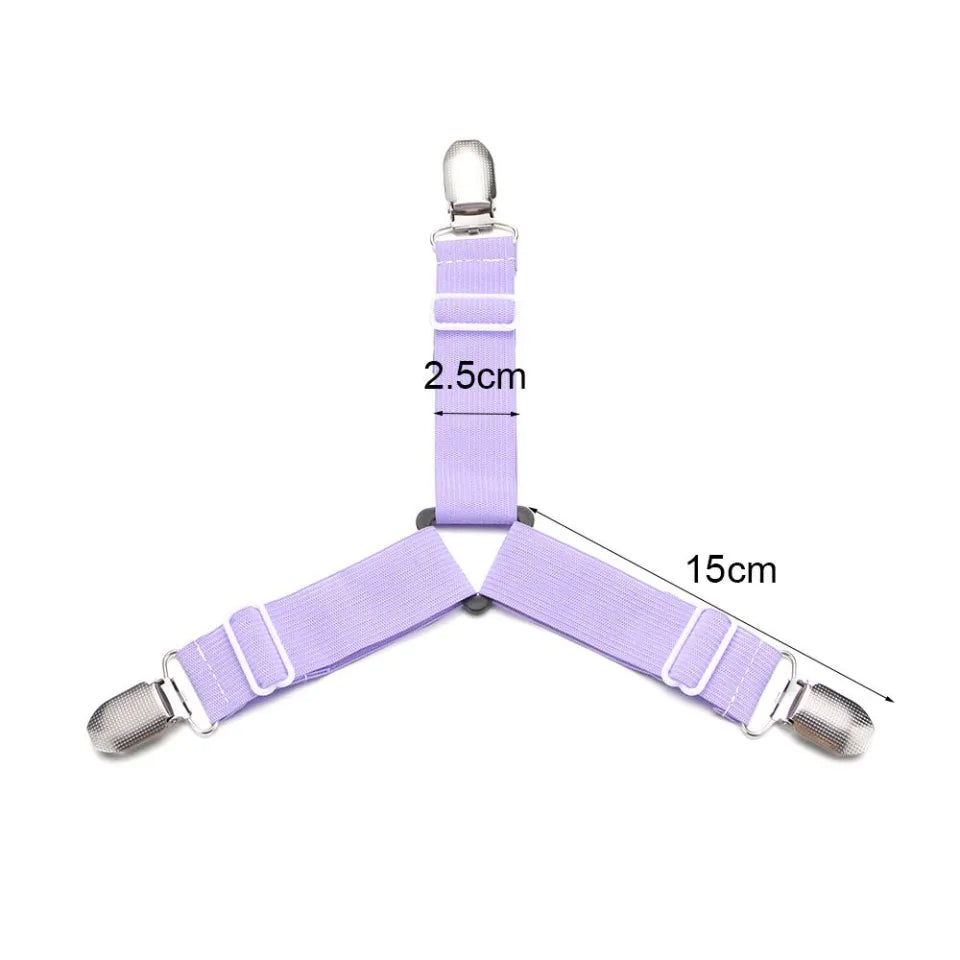 Bedding Holder Suspenders Grippers Non-slip Straps Fastener Mattress Clip Bed Sheets Buckle Elastic Belt