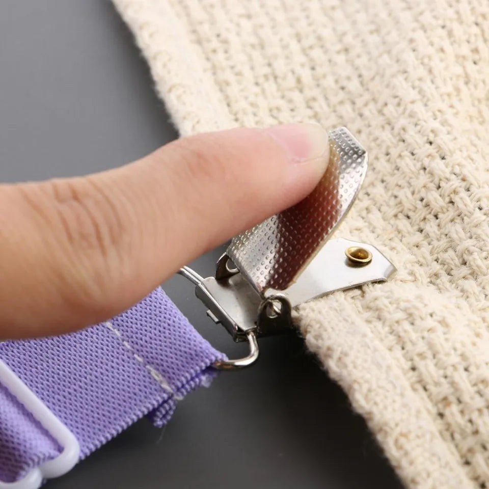 Bedding Holder Suspenders Grippers Non-slip Straps Fastener Mattress Clip Bed Sheets Buckle Elastic Belt