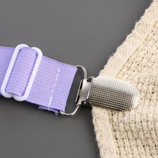 Bedding Holder Suspenders Grippers Non-slip Straps Fastener Mattress Clip Bed Sheets Buckle Elastic Belt