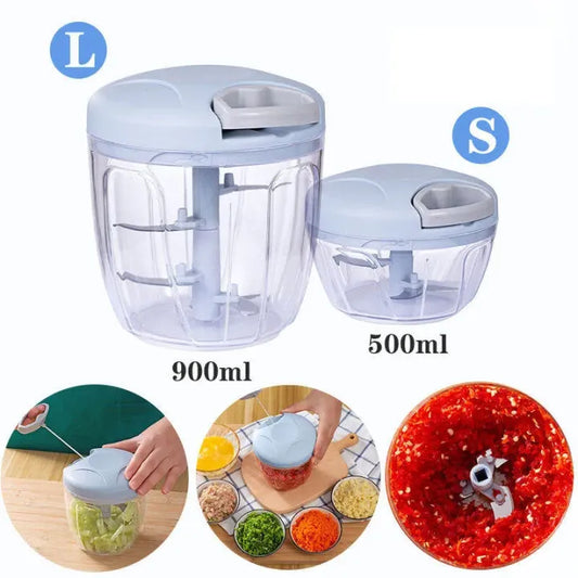Hand-Pull Food Chopper & Mini Mixer