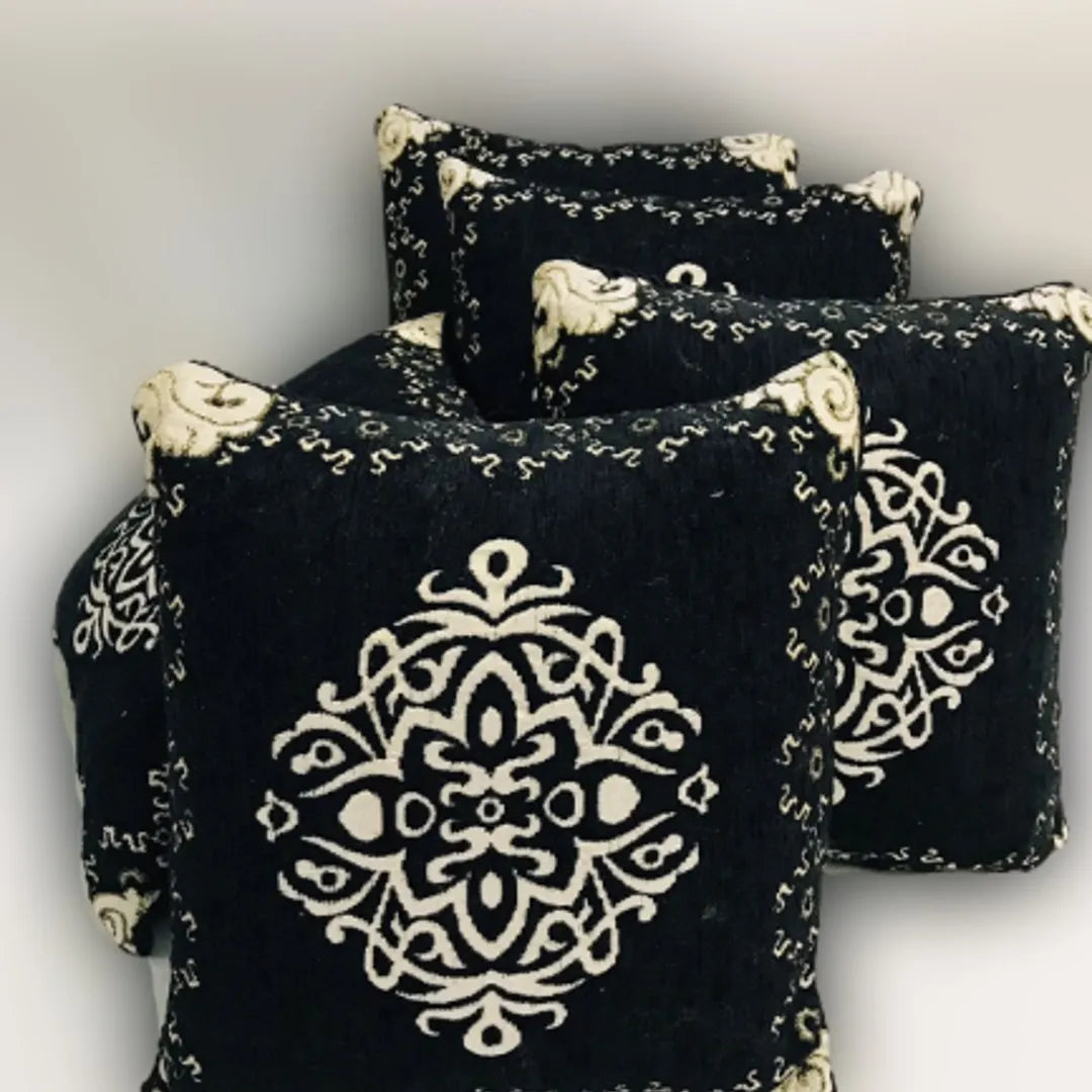 5-Piece Velvet Jacquard Cushion Cover Set