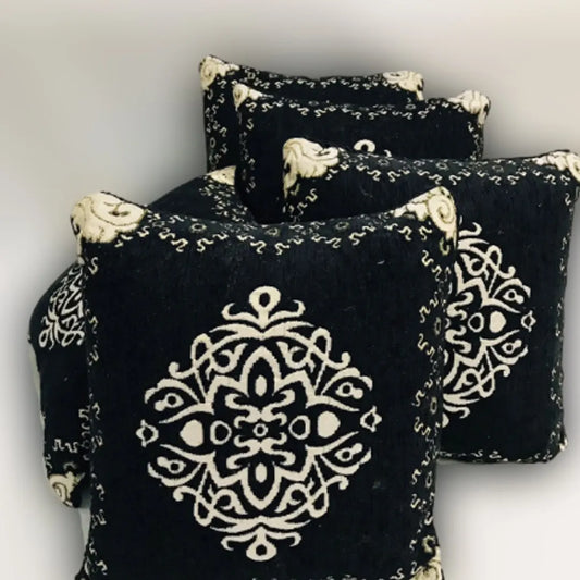 5-Piece Velvet Jacquard Cushion Cover Set
