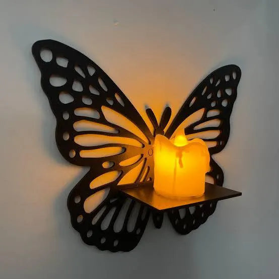 Pack of 3 Decorative Butterfly Wall Shelf