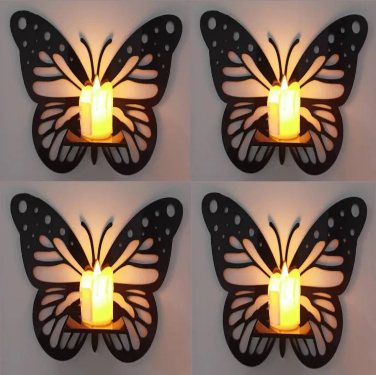Pack of 3 Decorative Butterfly Wall Shelf